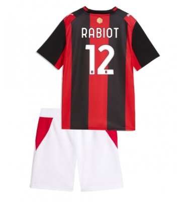 AC Milan Adrien Rabiot #12 Hjemmebanetrøje Børn 2026-27 Kortærmet (+ Korte bukser)